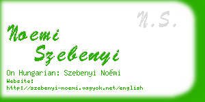 noemi szebenyi business card